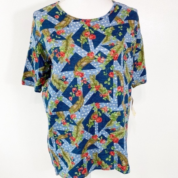 NEW LuLaRoe Irma Floral Print Tunic Top - Picture 1 of 8